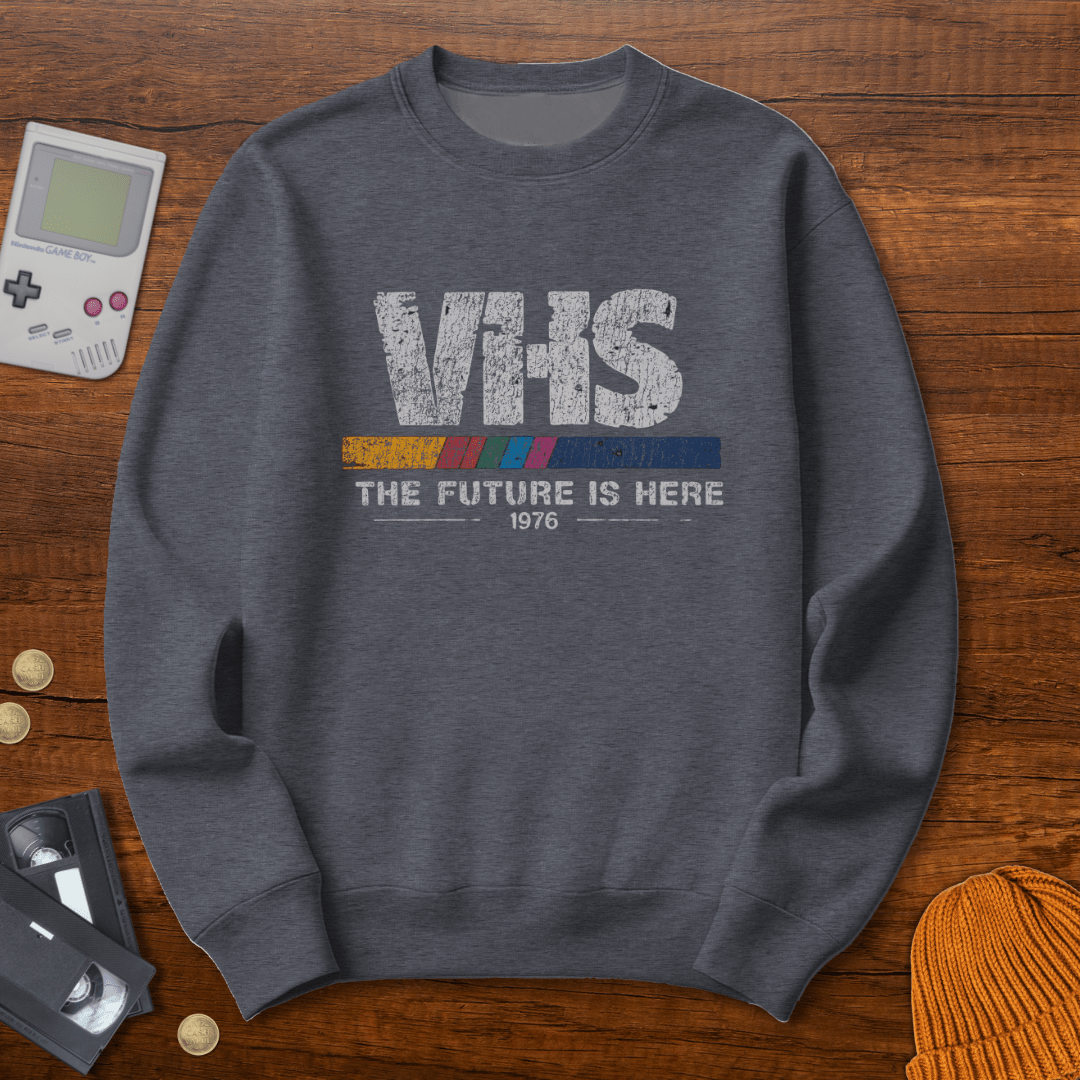 Printify Sweatshirt S / Graphite Heather VHS - Sweatshirt