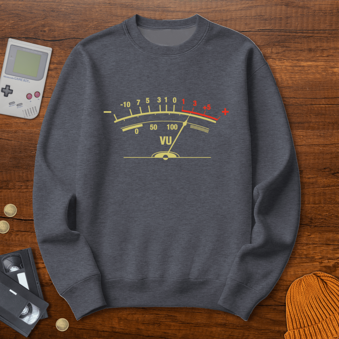 Printify Sweatshirt S / Graphite Heather VU Meter - Sweatshirt