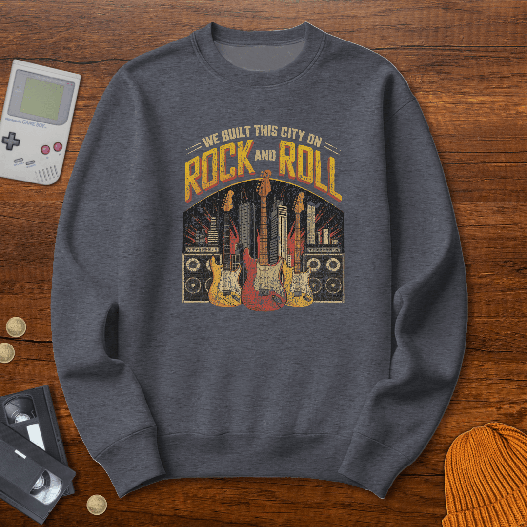 Printify Sweatshirt S / Graphite Heather We built this city - Sweatshirt