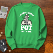Printify Sweatshirt S / Irish Green Little Pot - Sweatshirt