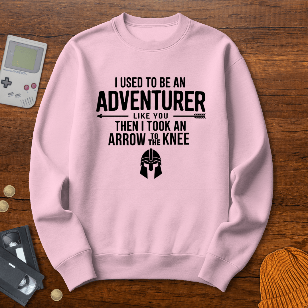 Printify Sweatshirt S / Light Pink Arrow to the Knee - Sweatshirt