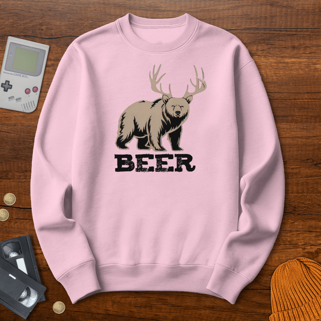 Printify Sweatshirt S / Light Pink Beer - Sweatshirt