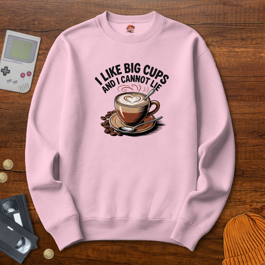 Printify Sweatshirt S / Light Pink Big Cups - Sweatshirt