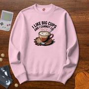 Printify Sweatshirt S / Light Pink Big Cups - Sweatshirt