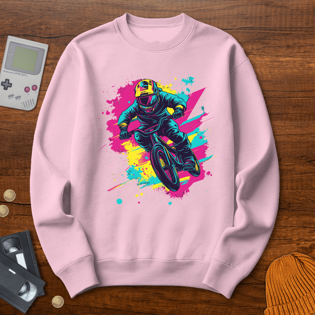 Printify Sweatshirt S / Light Pink BMX Kid- Sweatshirt