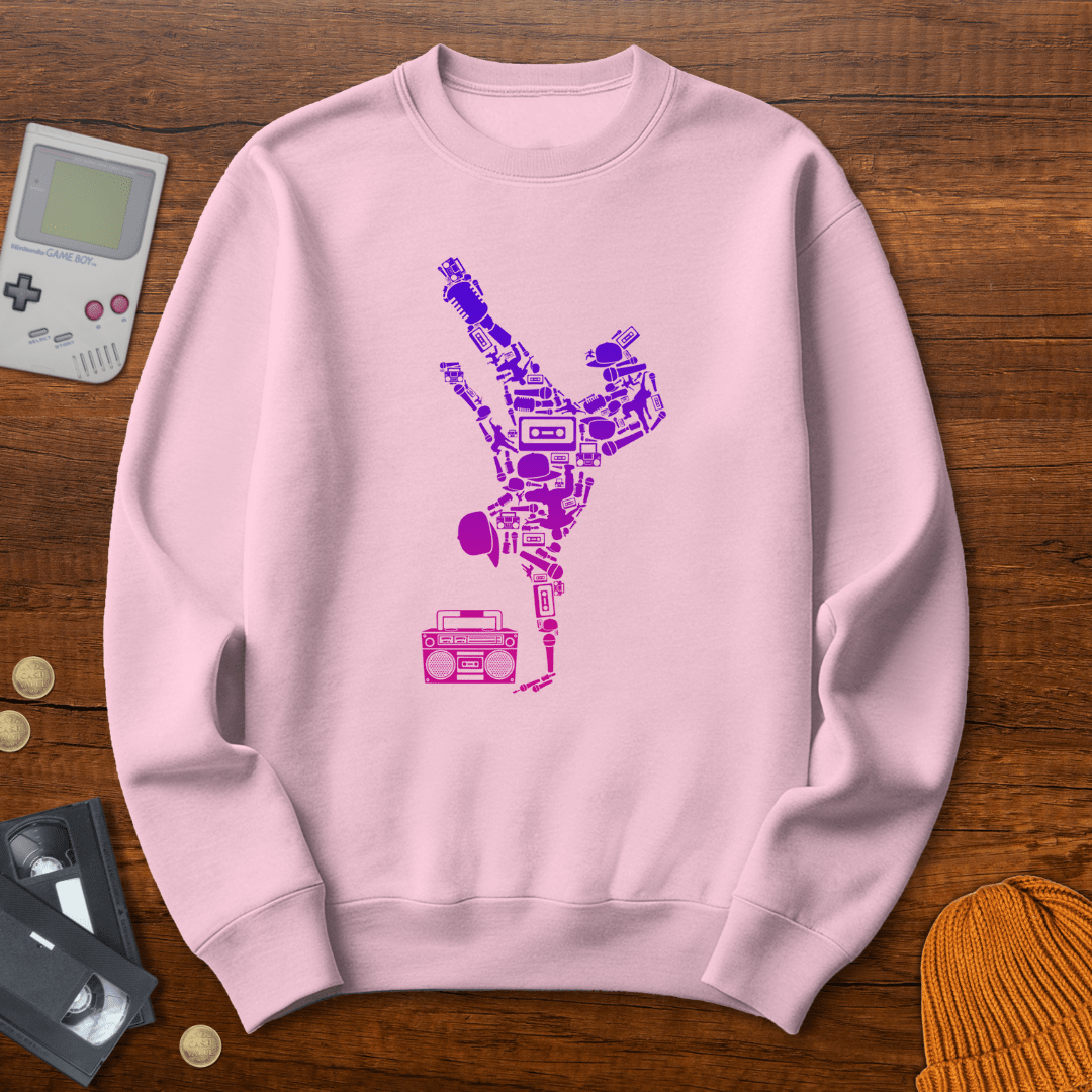 Printify Sweatshirt S / Light Pink Breakdancer  - Sweatshirt
