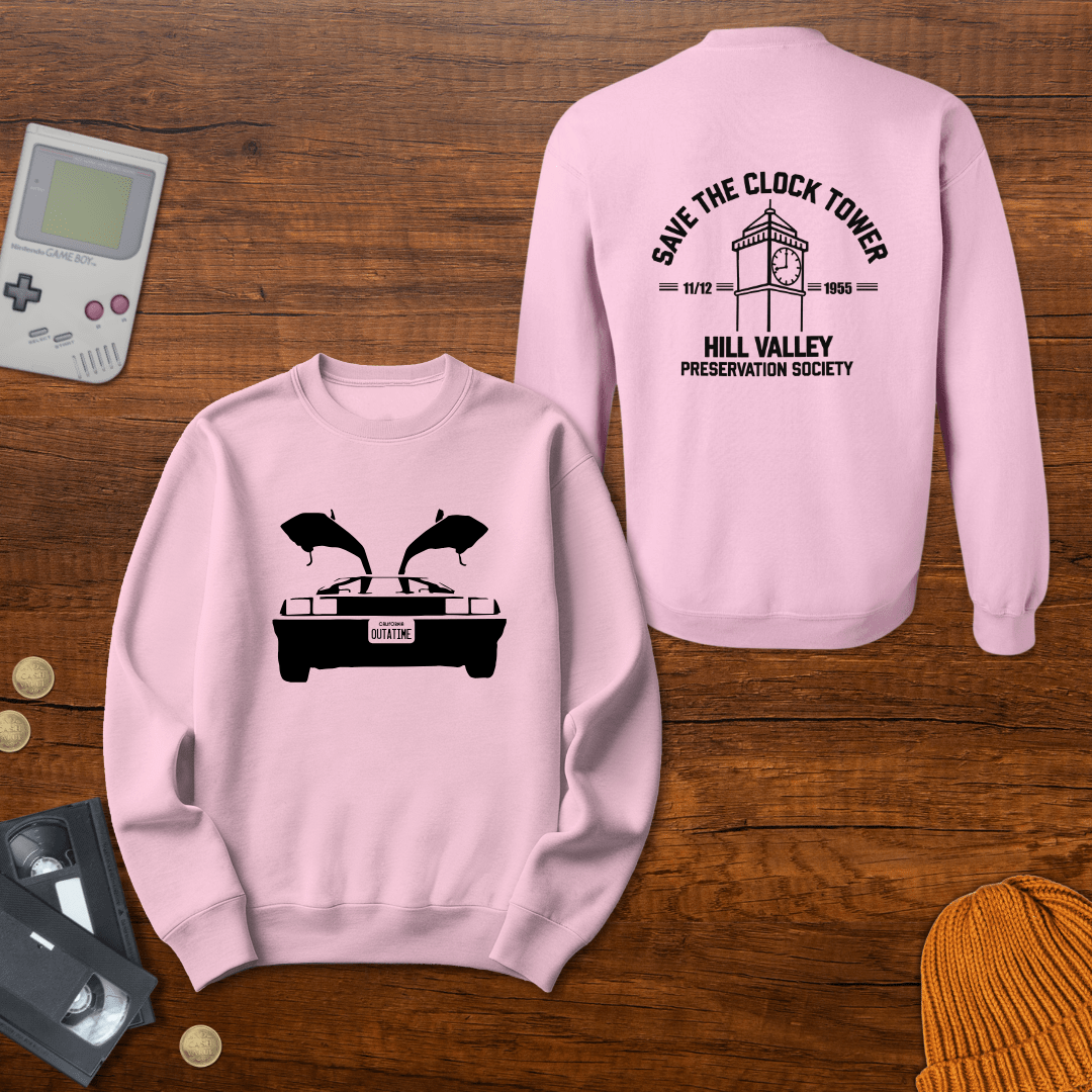 Printify Sweatshirt S / Light Pink BTTF - Sweatshirt