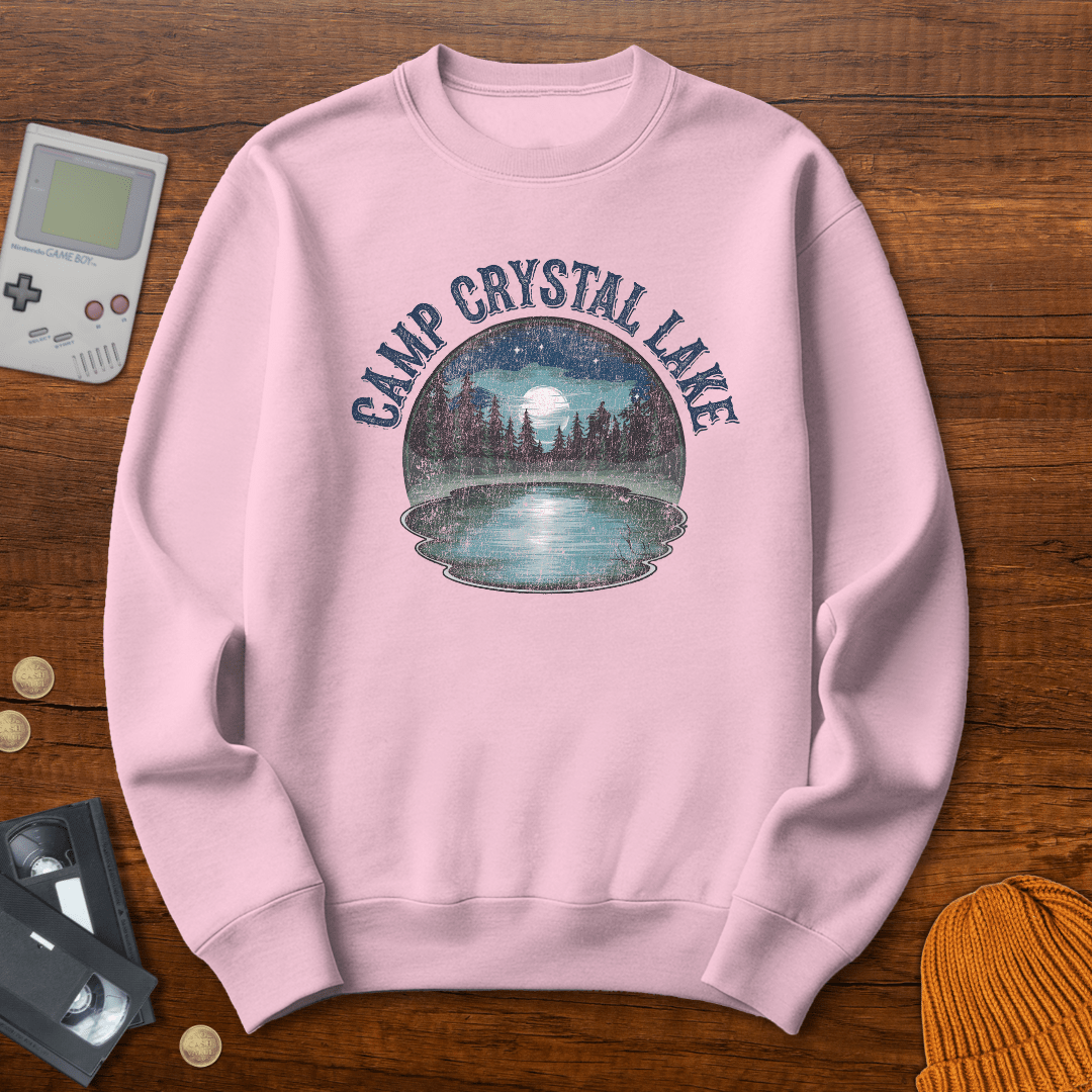 Printify Sweatshirt S / Light Pink Camp Crystal Lake - Sweatshirt