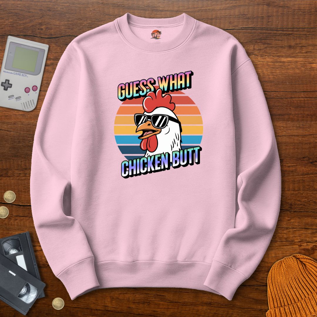 Printify Sweatshirt S / Light Pink ChickenButt - Sweatshirt