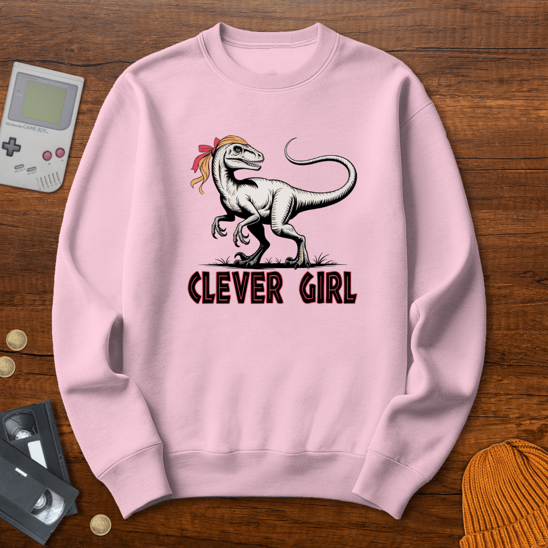 Printify Sweatshirt S / Light Pink Clever Girl - Sweatshirt
