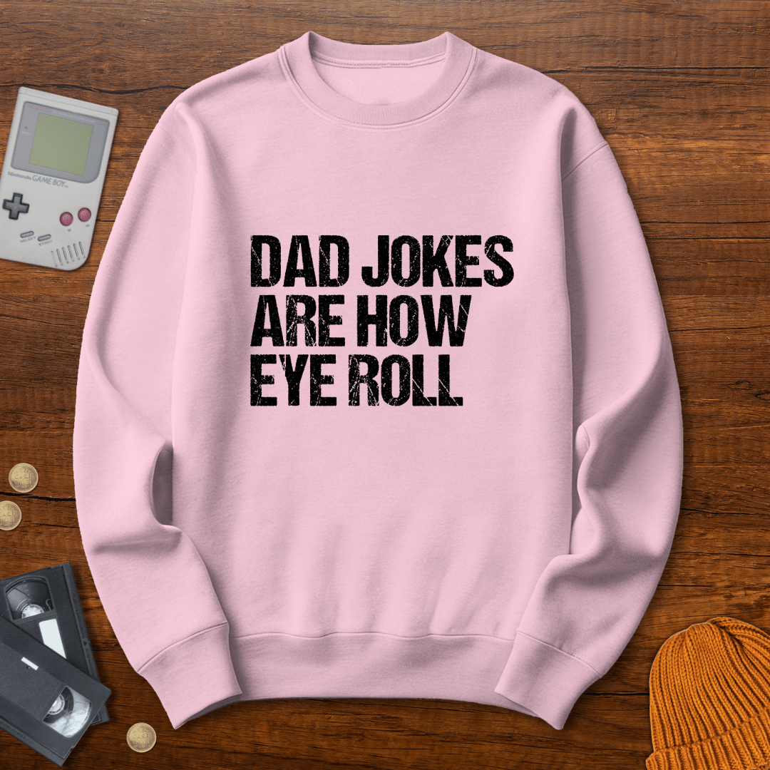 Printify Sweatshirt S / Light Pink Dad Jokes - Sweatshirt