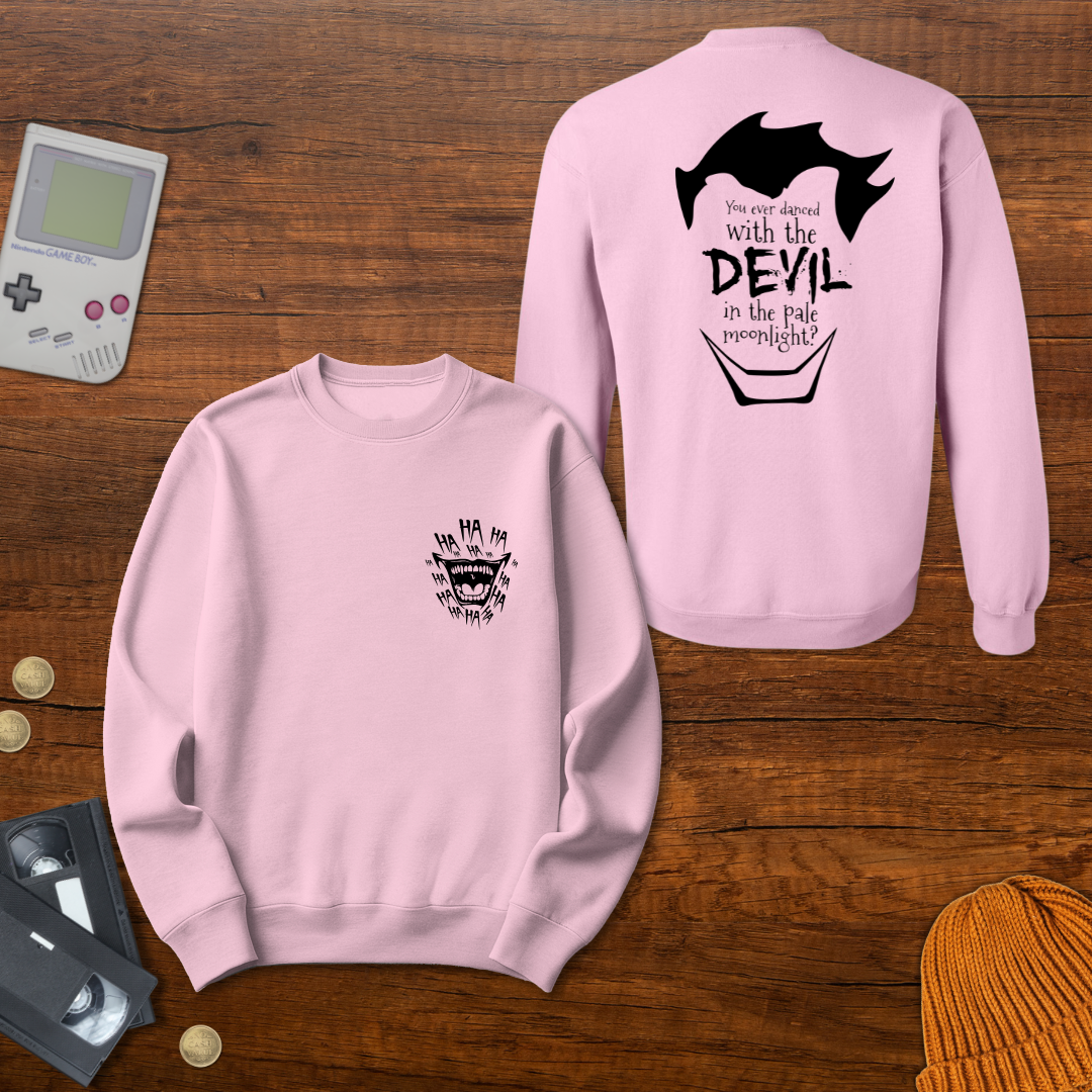 Printify Sweatshirt S / Light Pink Dance with the Devil - Sweatshirt