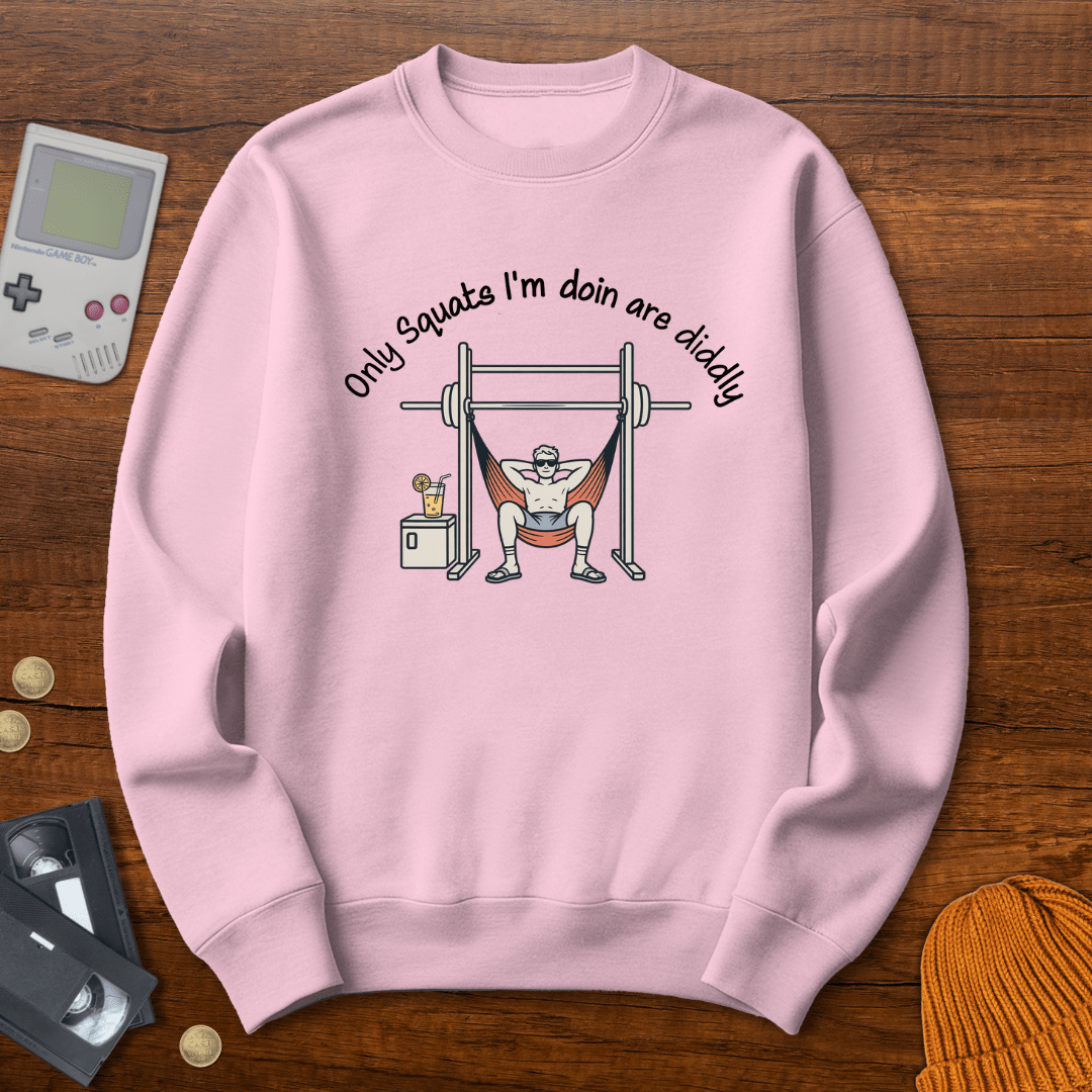 Printify Sweatshirt S / Light Pink Diddly Squat - Sweatshirt