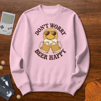 Don't Worry Beer Happy - Sweatshirt - Throwback Paradise