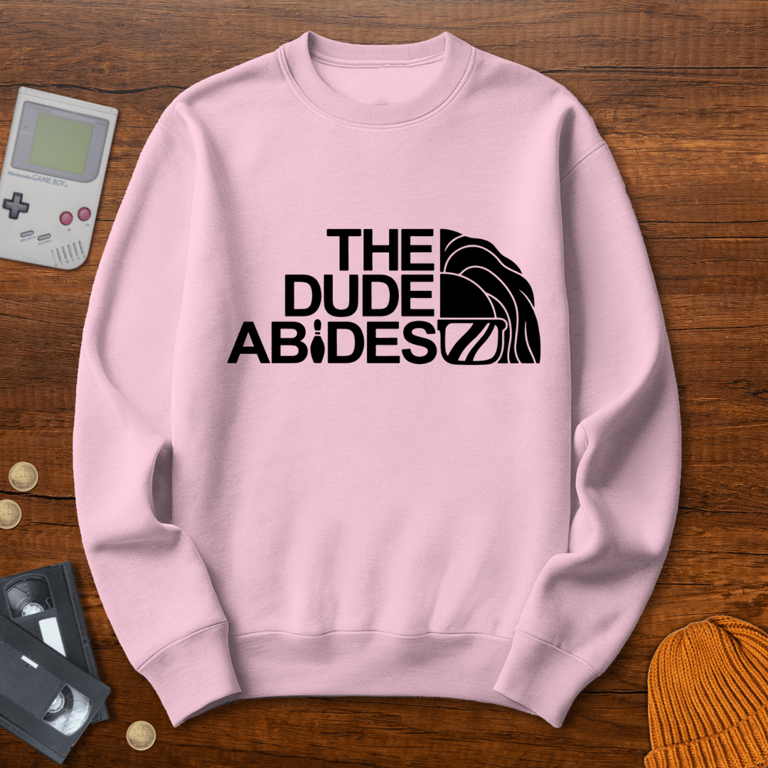 Printify Sweatshirt S / Light Pink Dude Abides - Sweatshirt