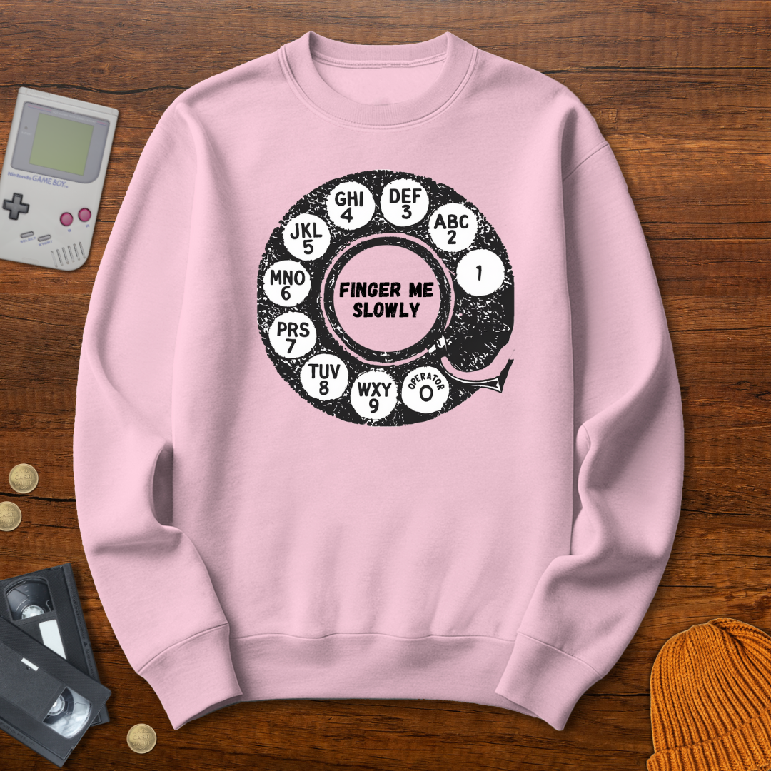 Printify Sweatshirt S / Light Pink Finger Me - Sweatshirt