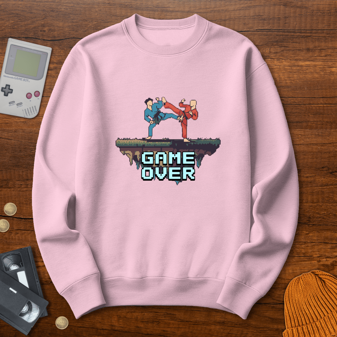 Printify Sweatshirt S / Light Pink Game Over - Sweatshirt