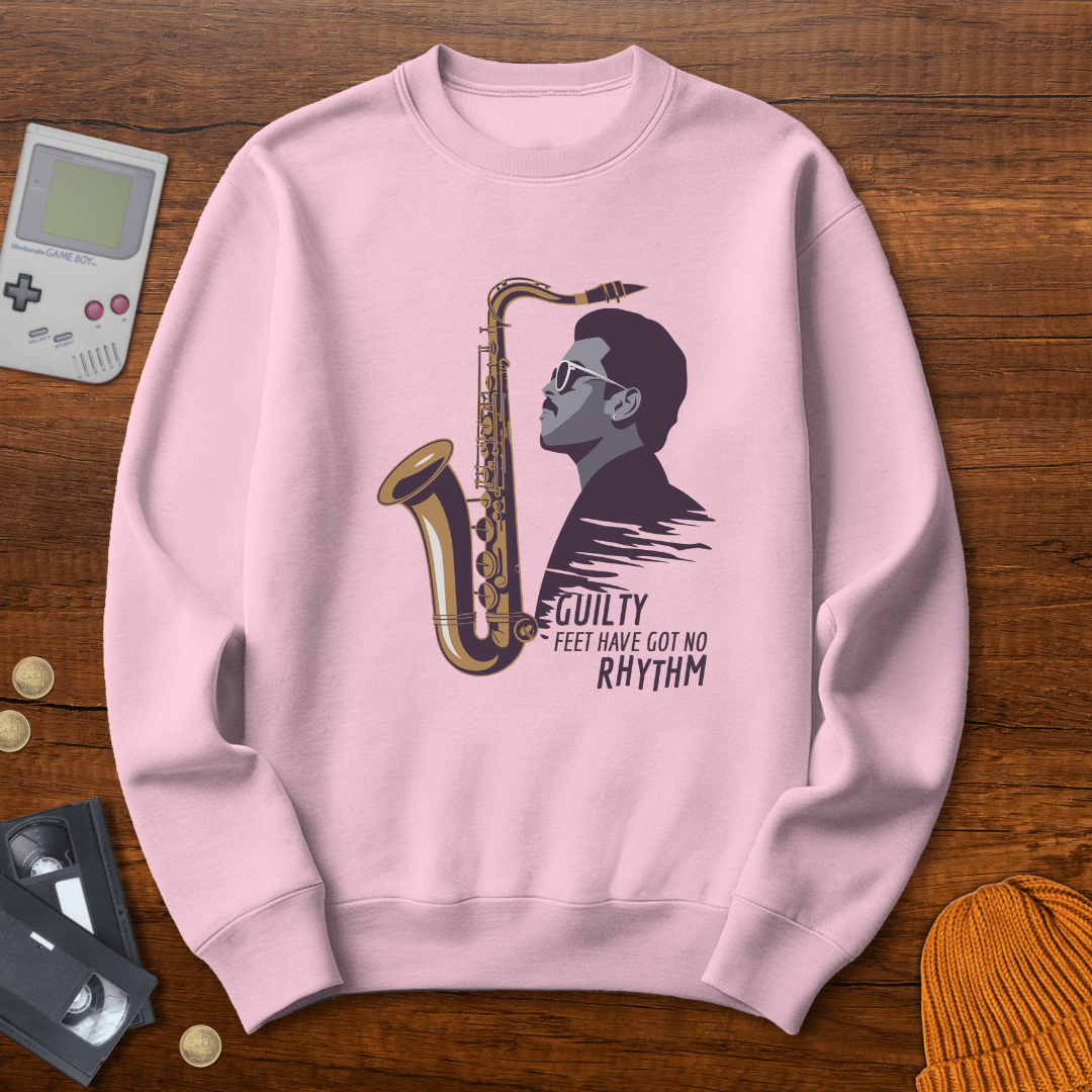Printify Sweatshirt S / Light Pink Got no Rhythm - Sweatshirt