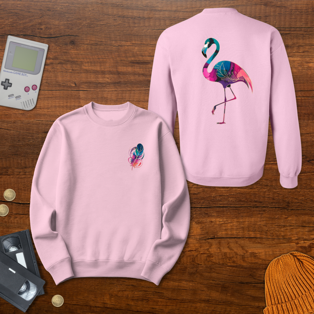 Printify Sweatshirt S / Light Pink Gradient Flamingo - Sweatshirt