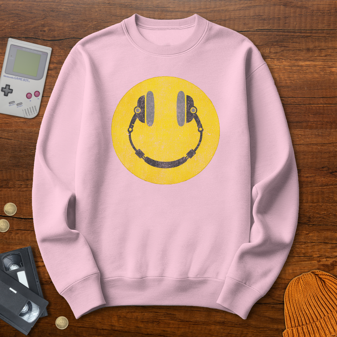 Printify Sweatshirt S / Light Pink Happy Face - Sweatshirt
