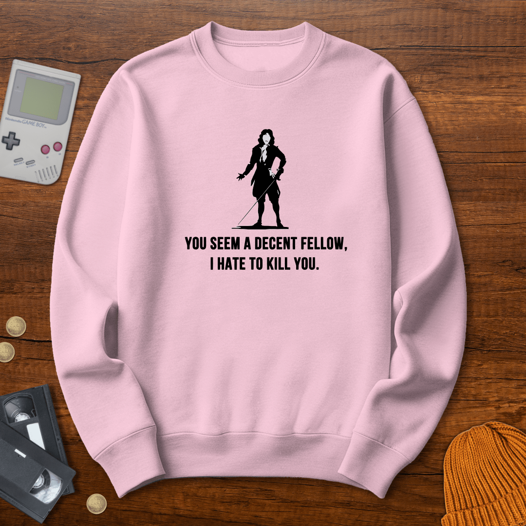 Printify Sweatshirt S / Light Pink Hate to kill you - Sweatshirt