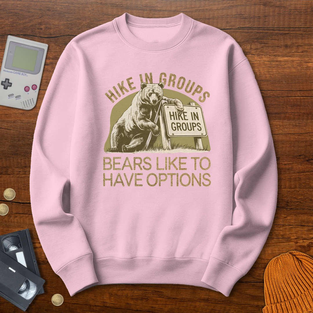 Printify Sweatshirt S / Light Pink Hike in Groups - Sweatshirt