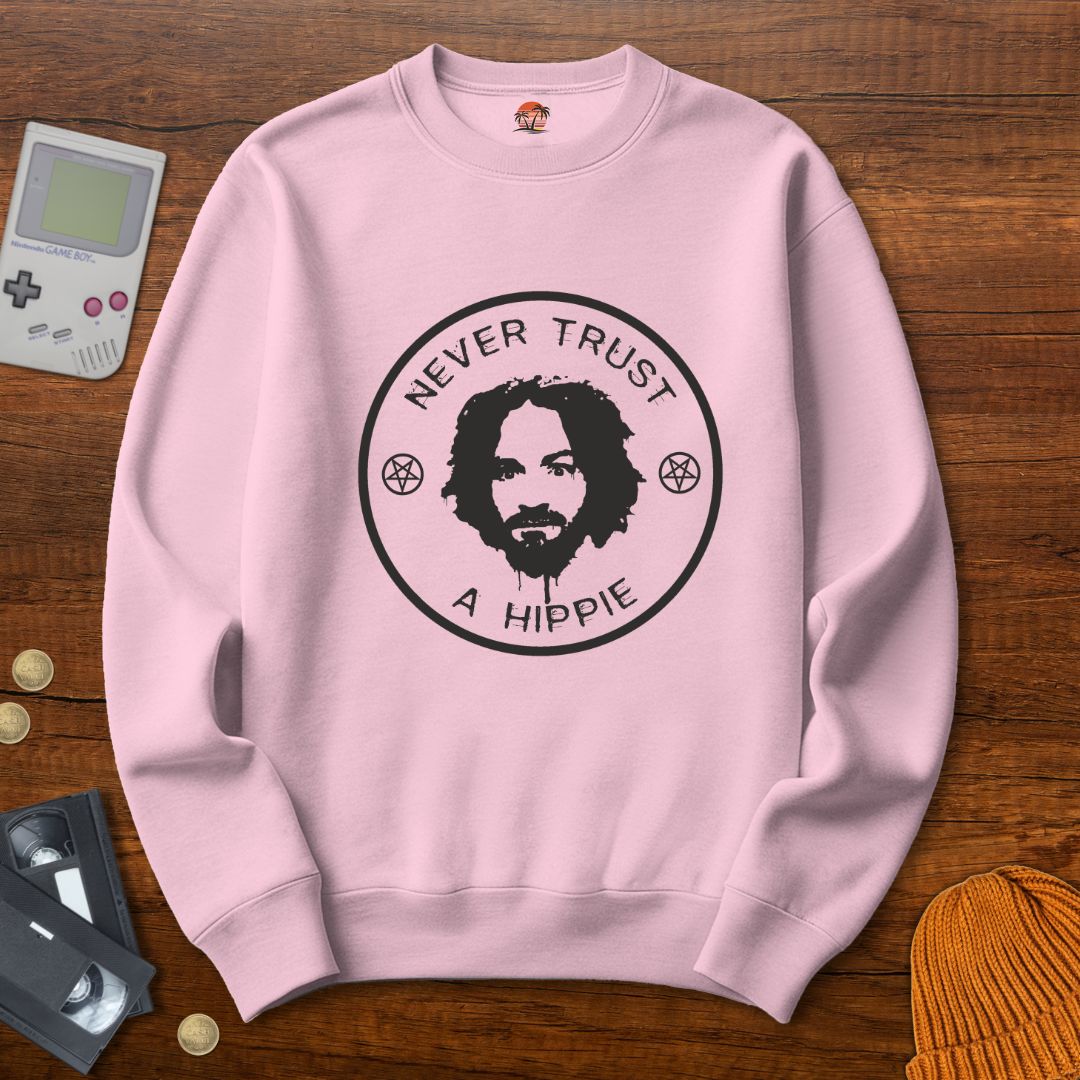 Printify Sweatshirt S / Light Pink Hippie - Sweatshirt