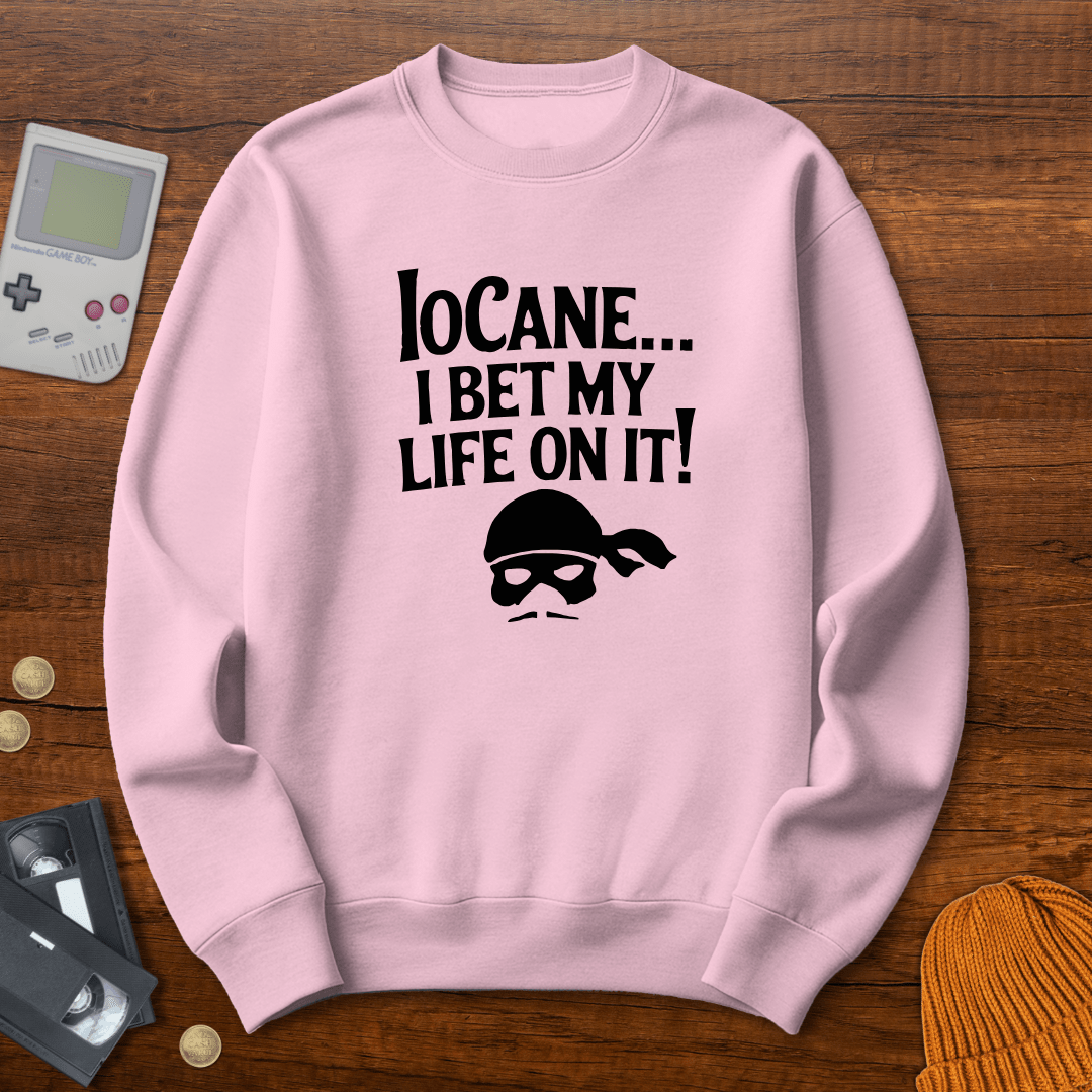 Printify Sweatshirt S / Light Pink Iocane Bet my life - Sweatshirt