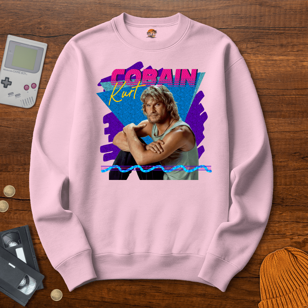 Printify Sweatshirt S / Light Pink Kurt Cobain - Sweatshirt