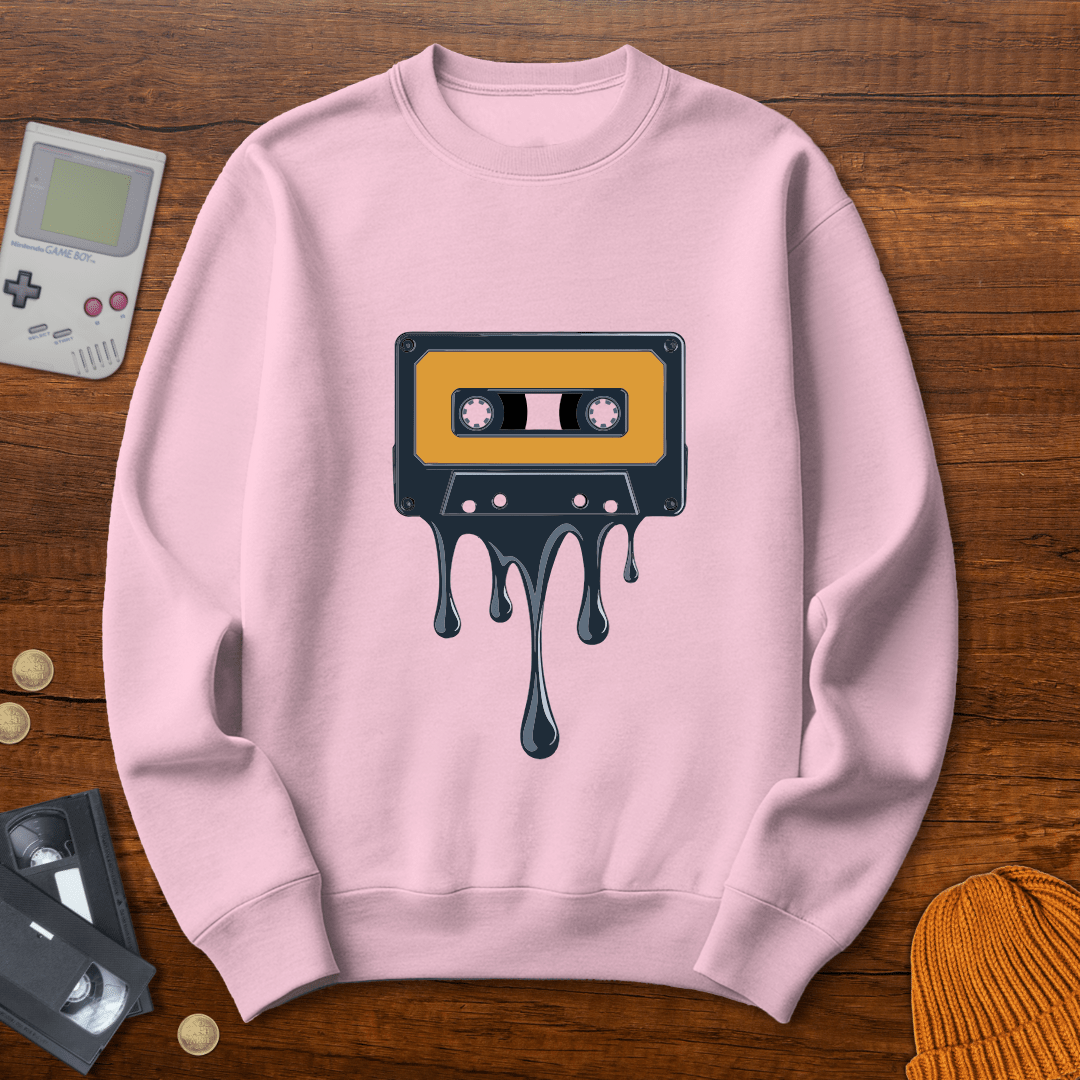 Printify Sweatshirt S / Light Pink Melted Cassette - Sweatshirt