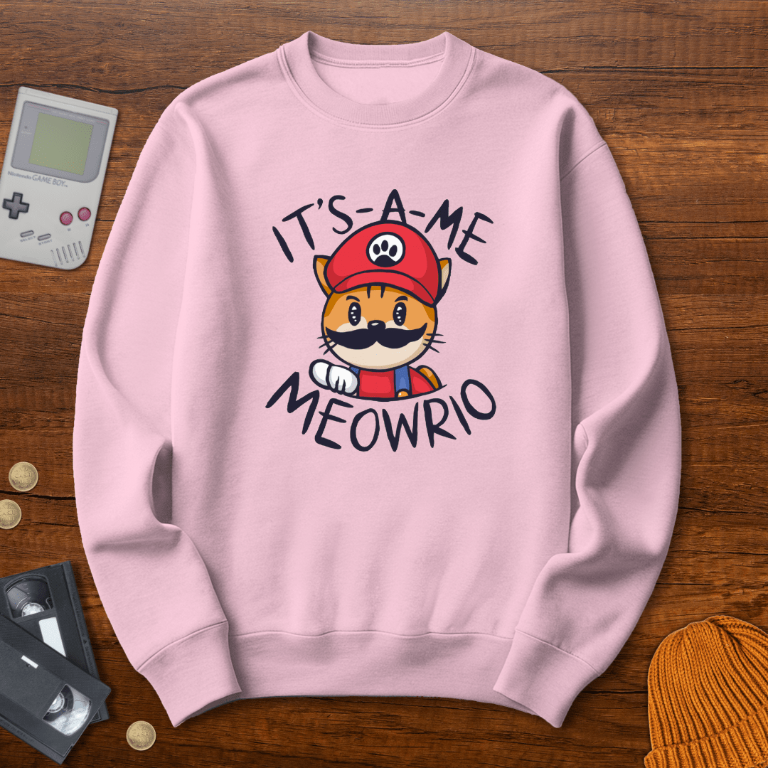 Printify Sweatshirt S / Light Pink Meowrio - Sweatshirt