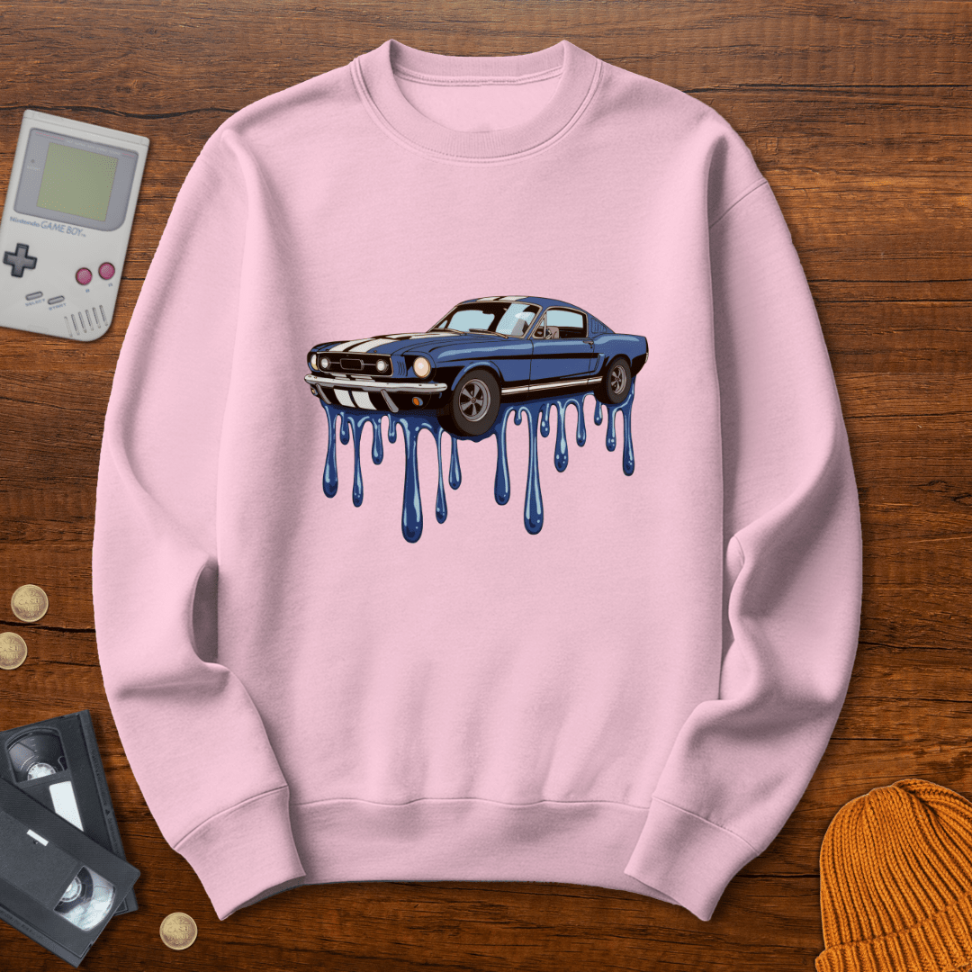 Printify Sweatshirt S / Light Pink Muscle Car - Sweatshirt