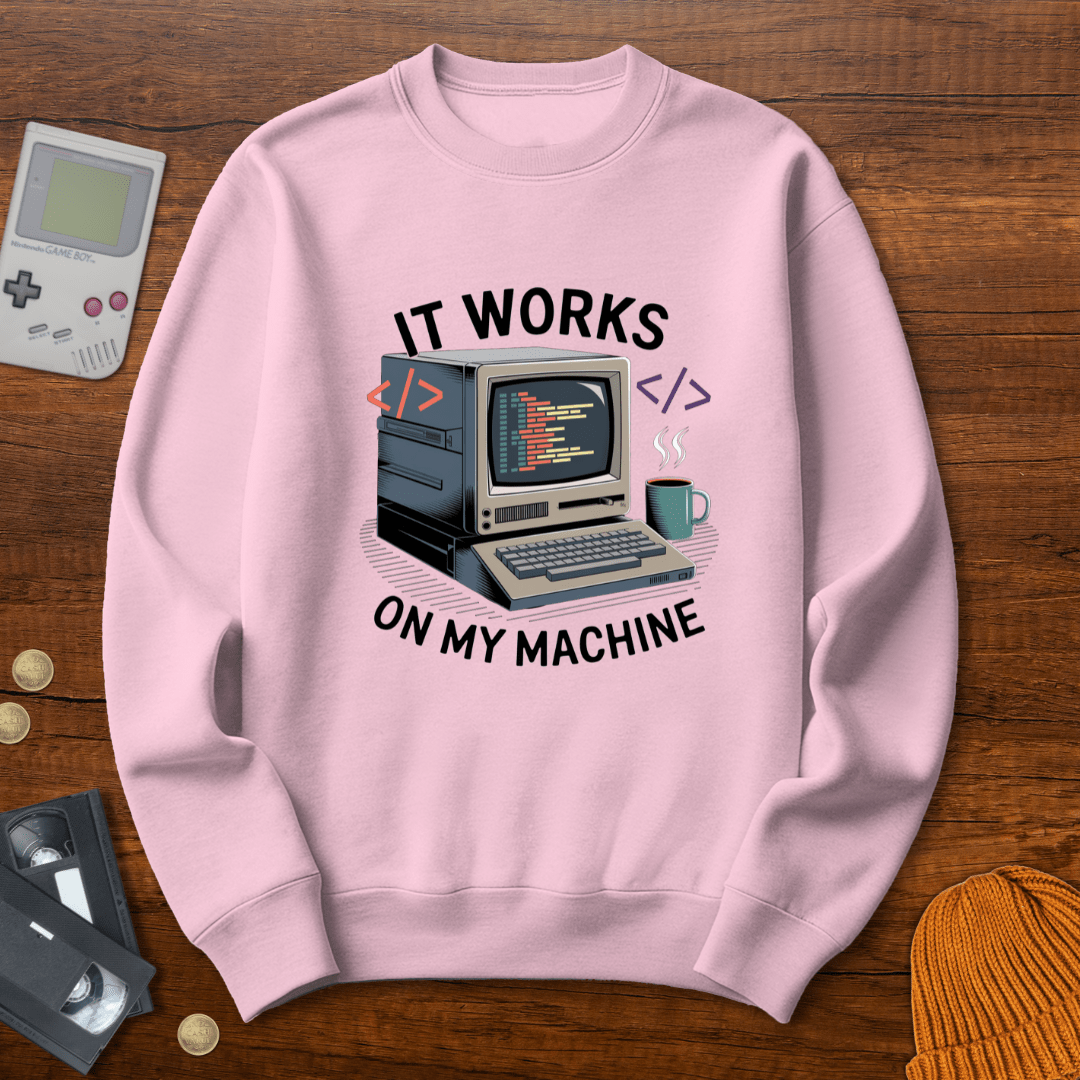 Printify Sweatshirt S / Light Pink My Computer - Sweatshirt