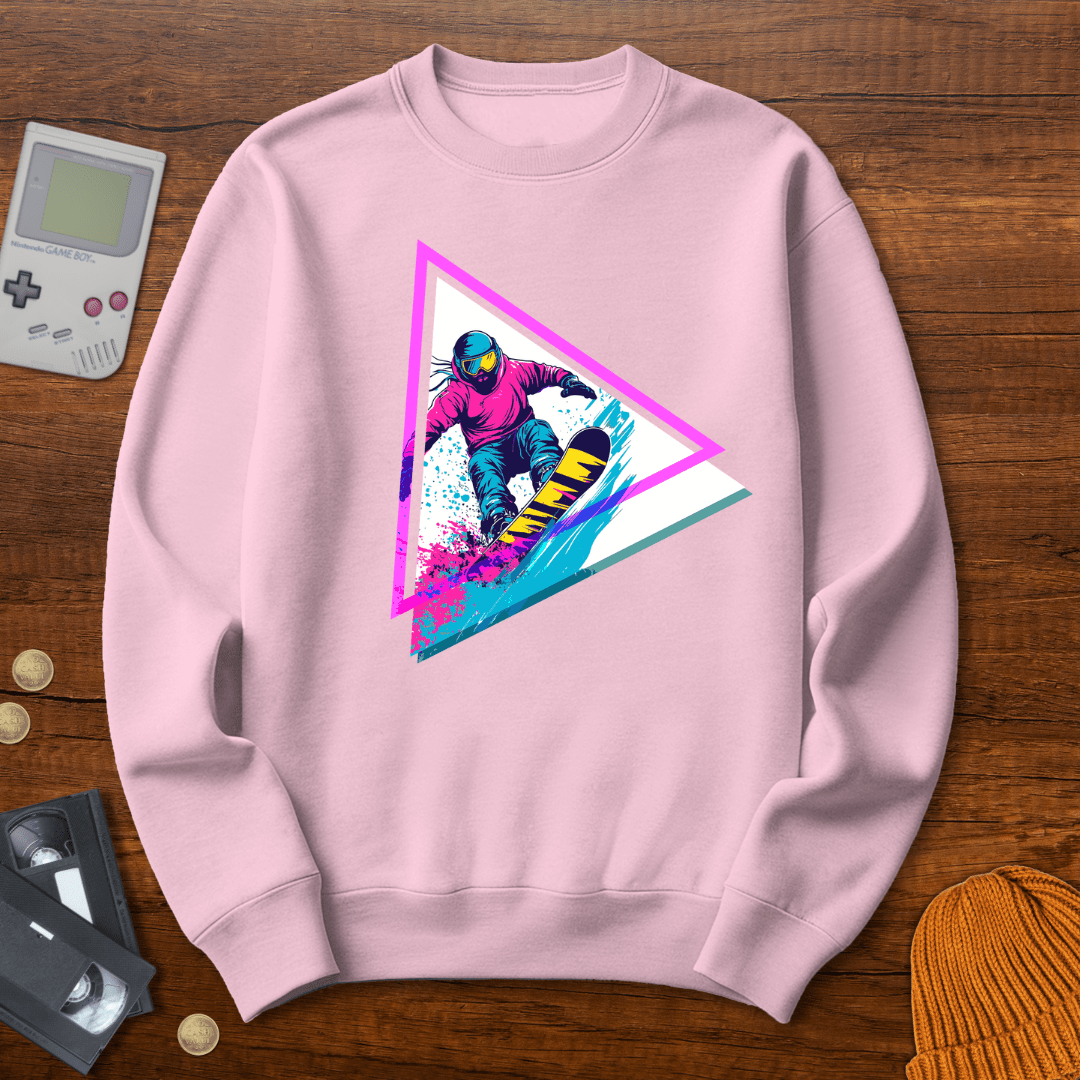 Printify Sweatshirt S / Light Pink Neon Triangle Shred - Sweatshirt