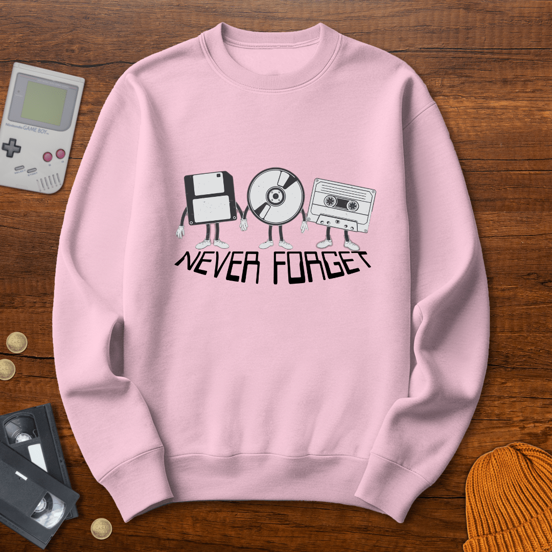 Printify Sweatshirt S / Light Pink Never Forget - Sweatshirt