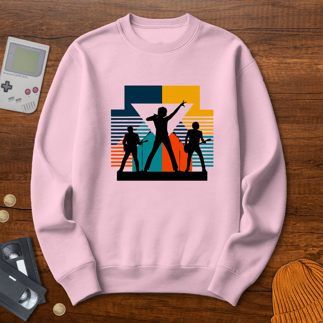 Printify Sweatshirt S / Light Pink New Wave Band - Sweatshirt
