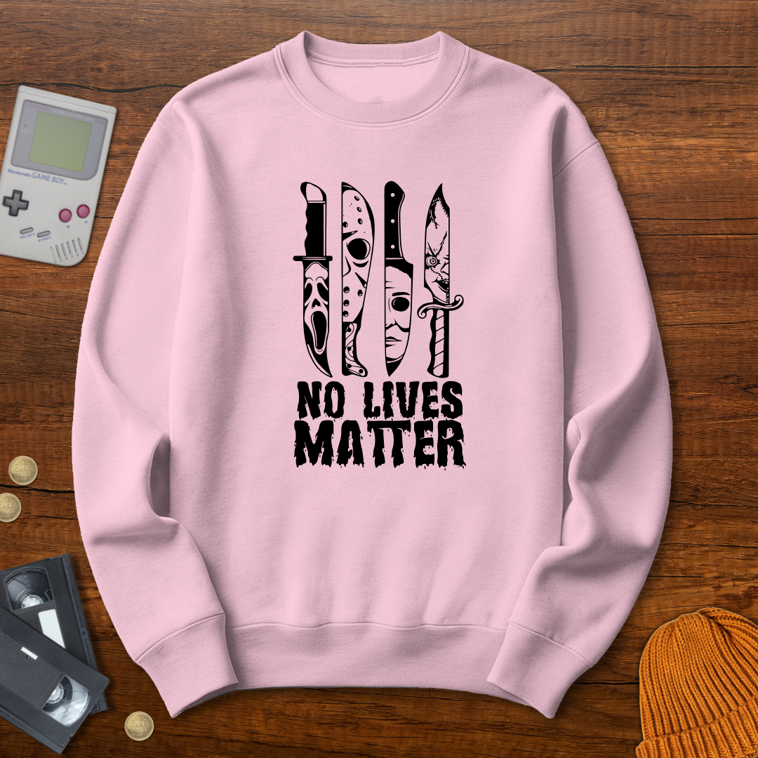 Printify Sweatshirt S / Light Pink No LIves Matter - Sweatshirt