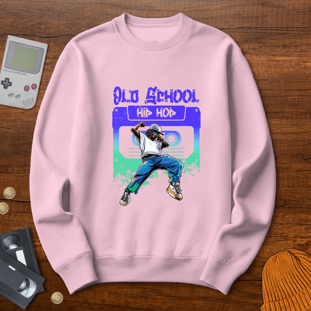 Printify Sweatshirt S / Light Pink Old School HipHop - Sweatshirt
