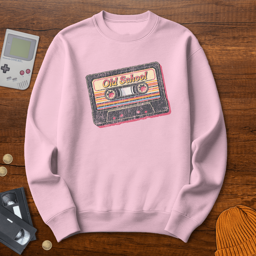 Printify Sweatshirt S / Light Pink Old School - Sweatshirt