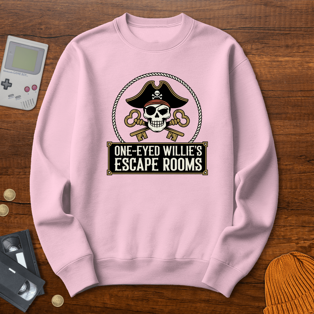 Printify Sweatshirt S / Light Pink One Eyed Willie - Sweatshirt