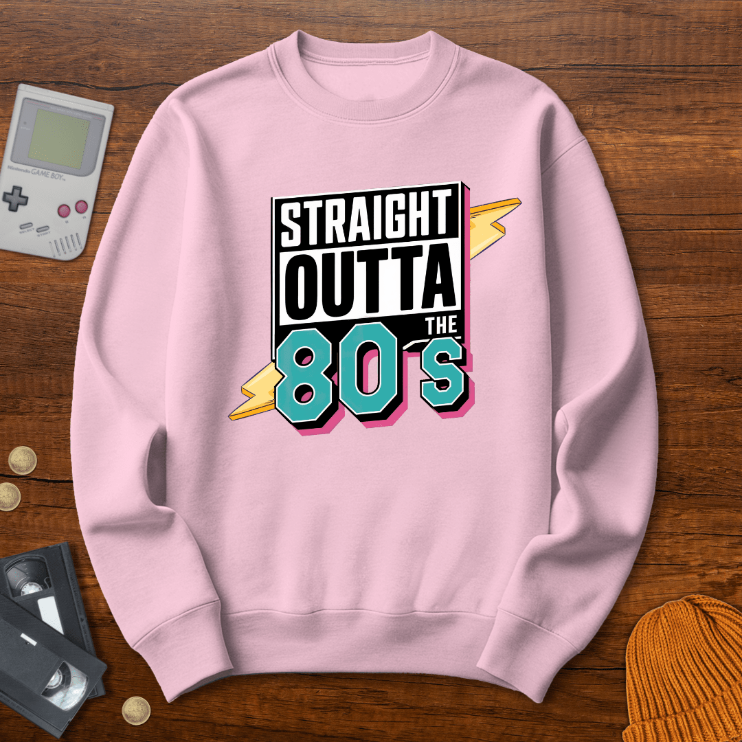 Printify Sweatshirt S / Light Pink Outta the 80s - Sweatshirt