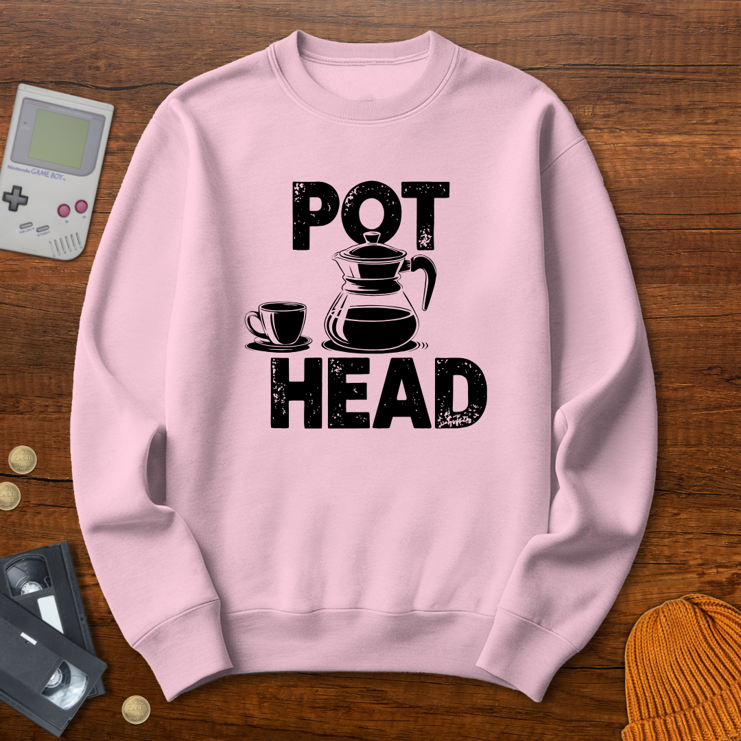 Printify Sweatshirt S / Light Pink Pot Head - Sweatshirt