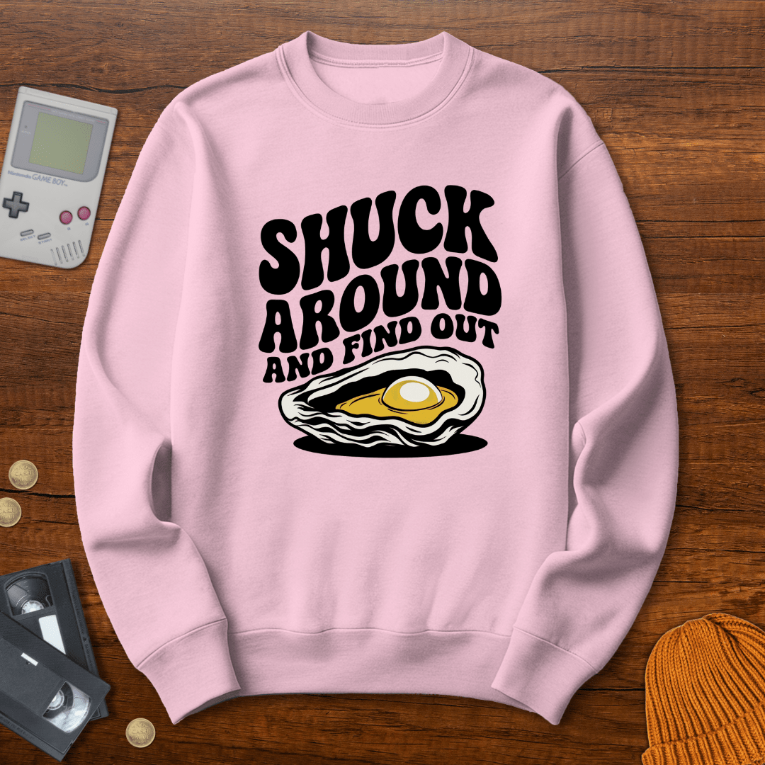 Printify Sweatshirt S / Light Pink Shuck Around - Sweatshirt