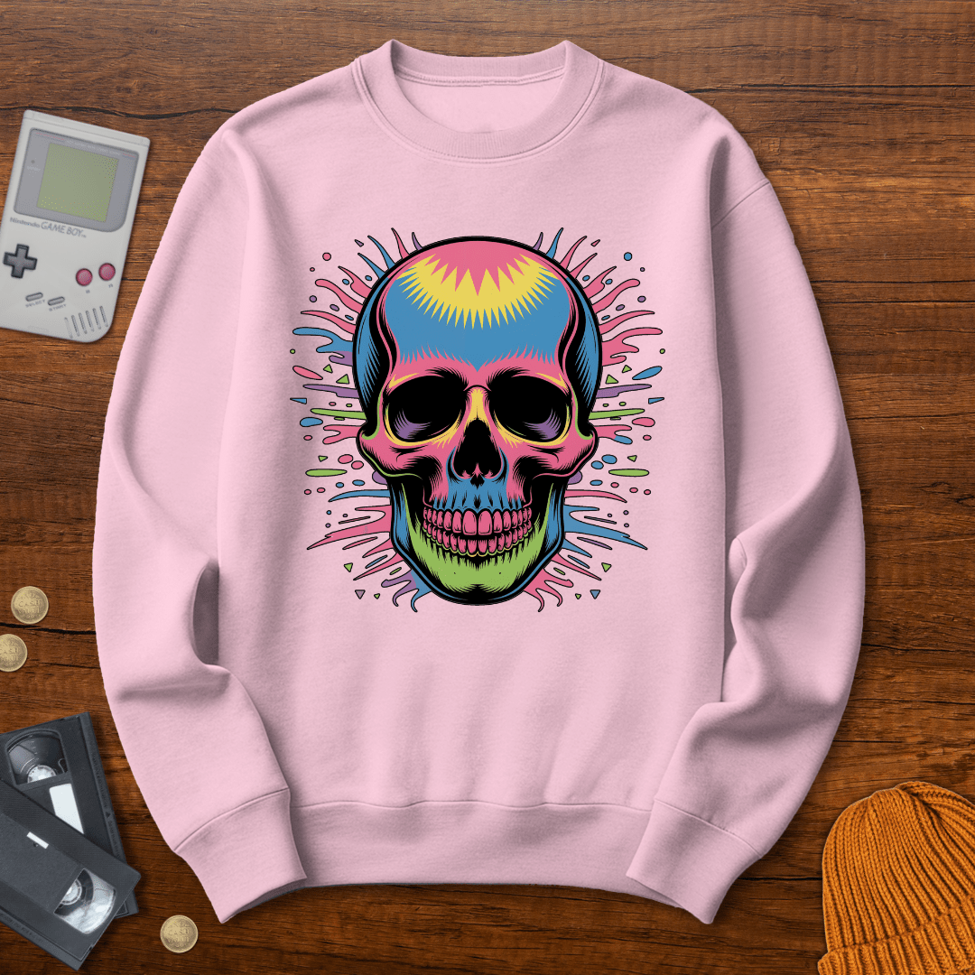 Printify Sweatshirt S / Light Pink Skull - Sweatshirt