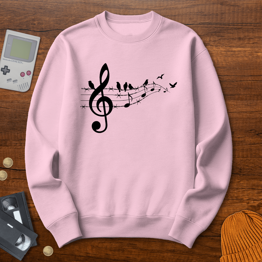 Printify Sweatshirt S / Light Pink Song Birds - Sweatshirt