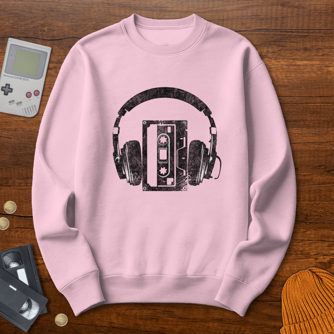 Printify Sweatshirt S / Light Pink Speaker Cassette - Sweatshirt