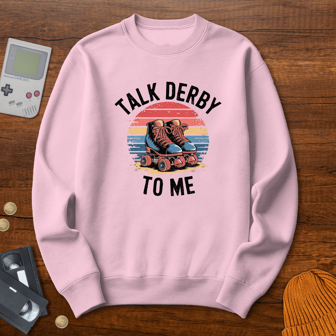 Printify Sweatshirt S / Light Pink Talk Derby - Sweatshirt