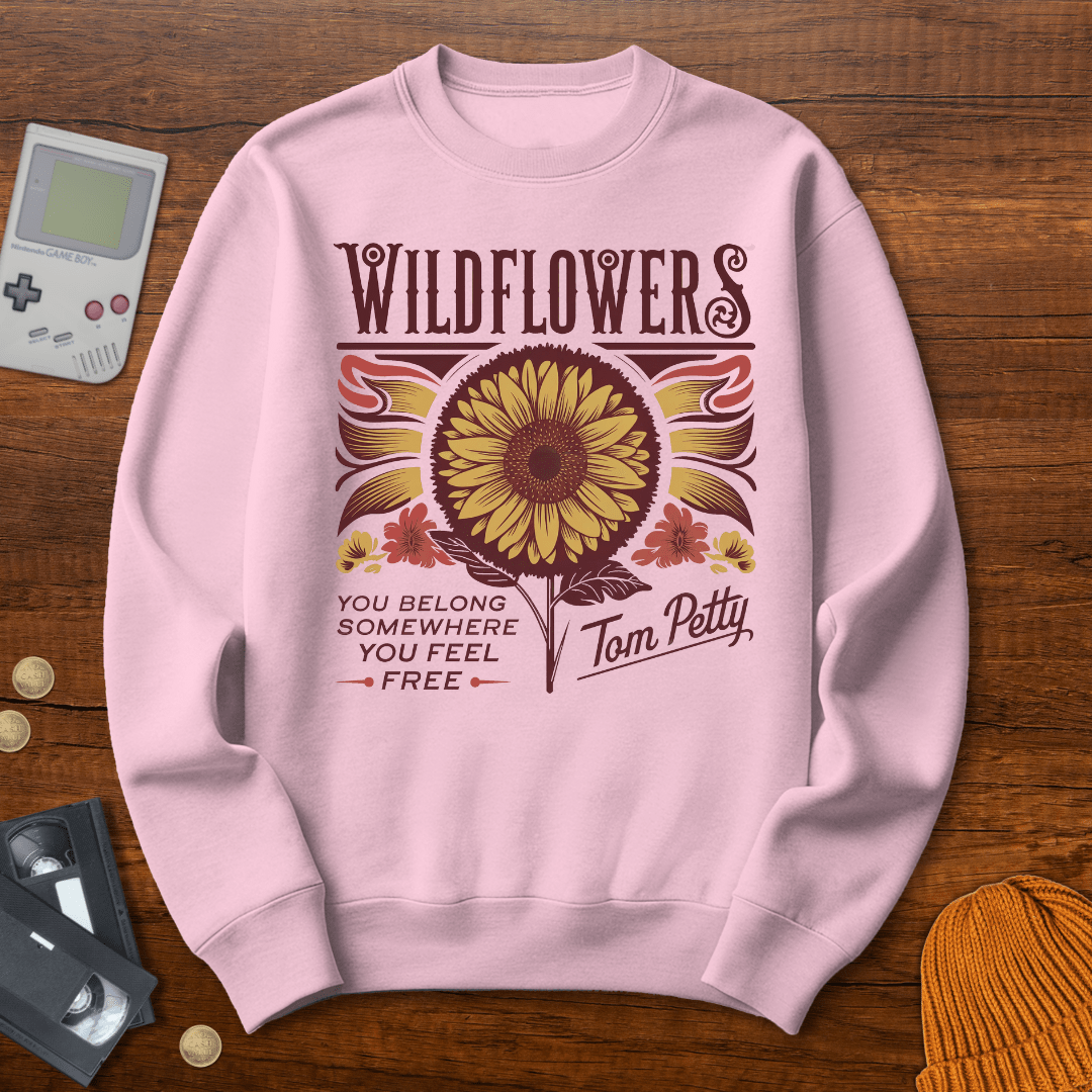 Printify Sweatshirt S / Light Pink Wildflowers - Sweatshirt