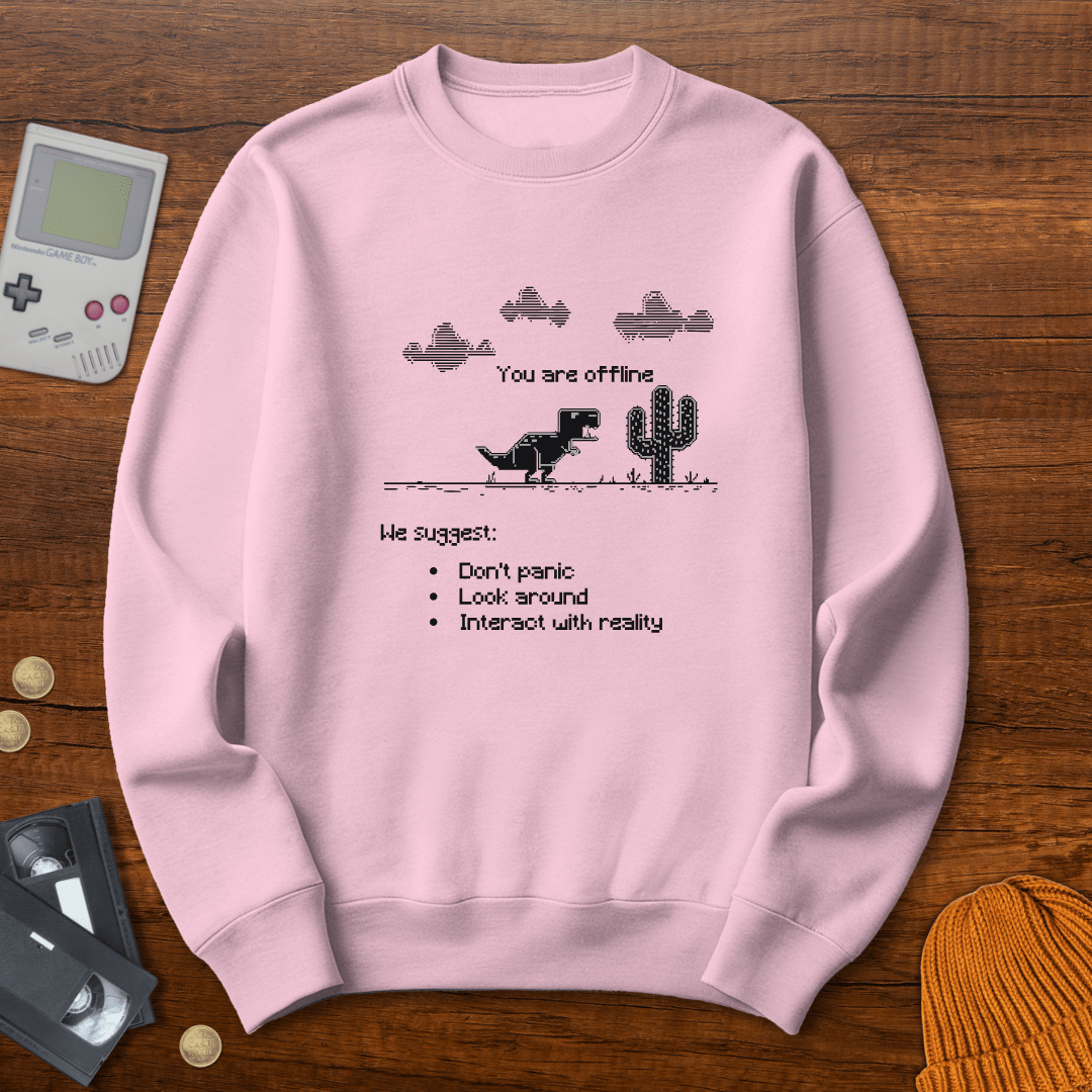 Printify Sweatshirt S / Light Pink You are offline - Sweatshirt