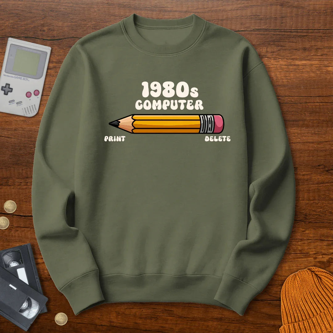 1980s Computer - Sweatshirt - Throwback Paradise